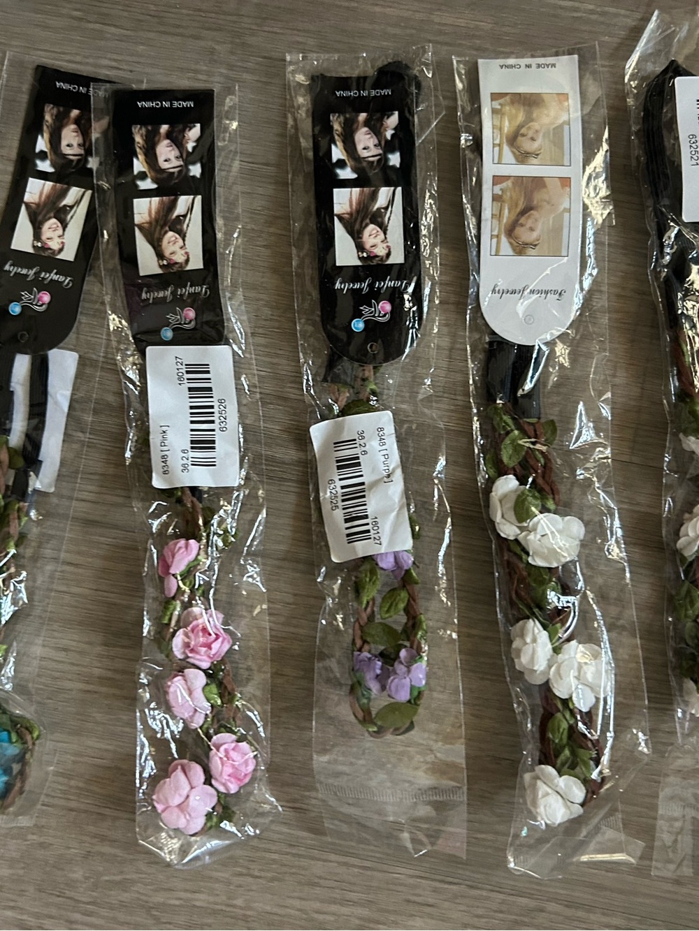 Floral Woven Headband - Pink, Purple & White